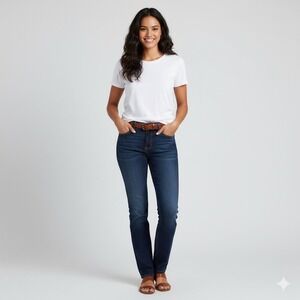 Old Navy Curvy Skinny Blue Jeans Womens 12 Dark Wash Denim Classic Casual